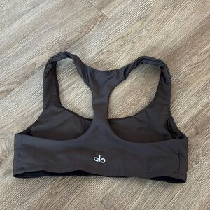 ALO Yoga Dark Brown Sports Bra